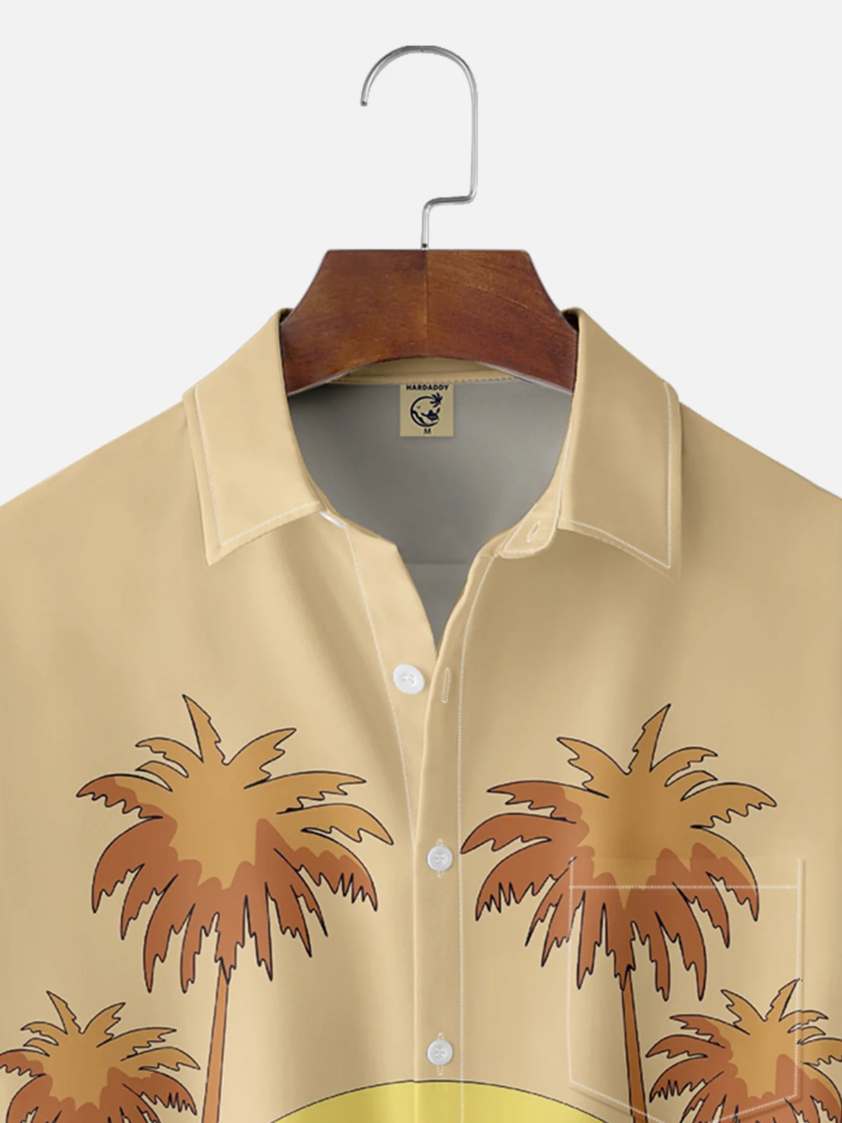 Hardaddy X Artist Stephen Wade Moisture-wicking Palm Tree Chest Pocket Hawaiian Shirt
