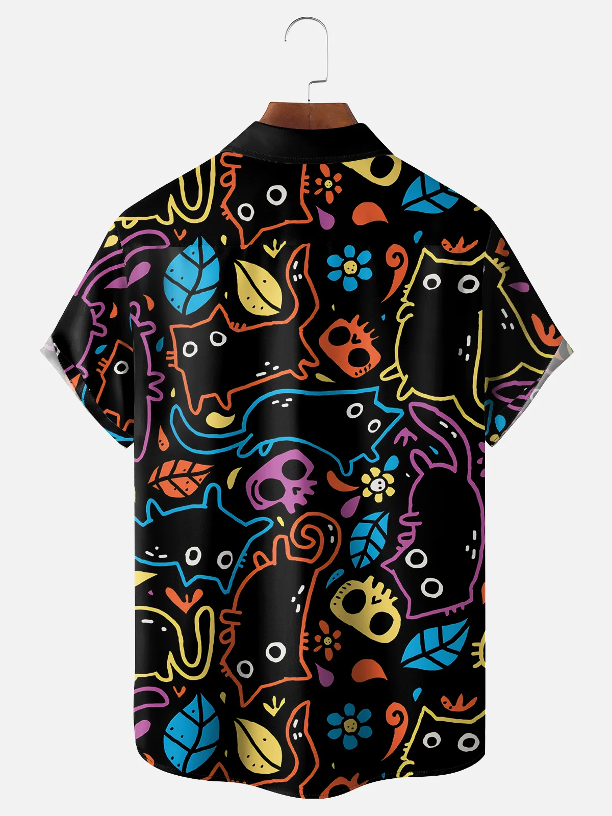 Hardaddy X Artist Walmazan Moisture-wicking Cat Chest Pocket Hawaiian Shirt