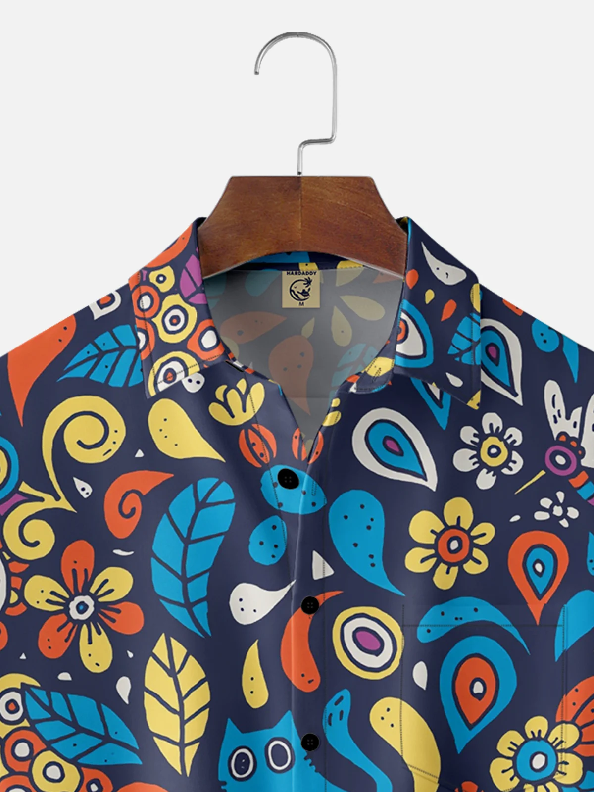 Hardaddy X Artist Walmazan Moisture-wicking Cat Chest Pocket Hawaiian Shirt