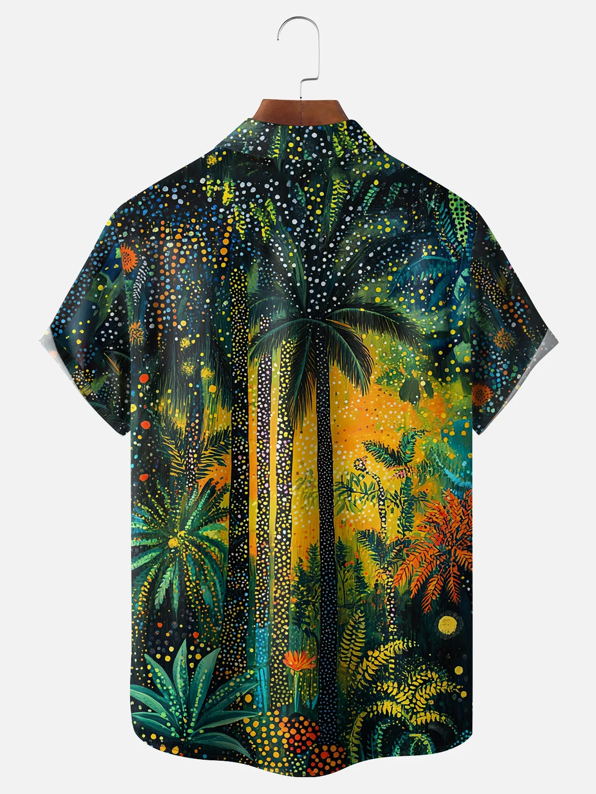 Hardaddy X Kathleen Shimmield Moisture Wicking Abstract Plants Floral Chest Pocket Hawaiian Shirt