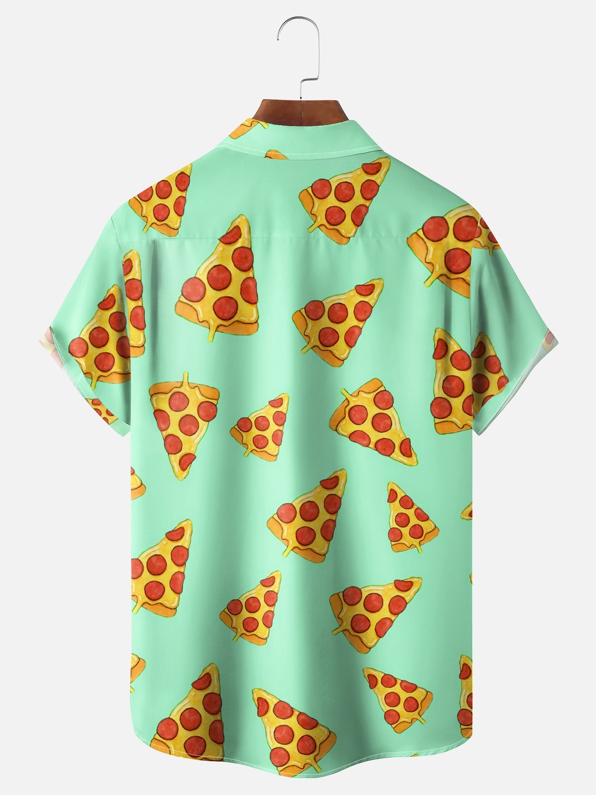 Hardaddy X Artist Coffee Man Moisture-wicking Alien Pizza Chest Pocket Hawaiian Shirt