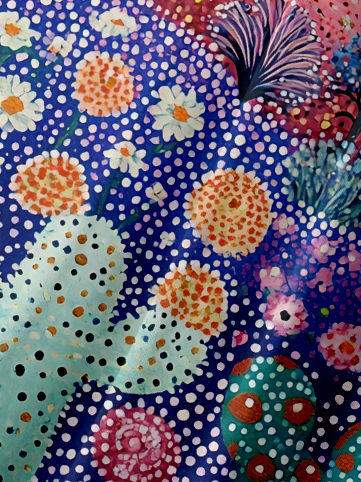 Hardaddy X Kathleen Shimmield Moisture Wicking Abstract Botanical Floral Chest Pocket Hawaiian Shirt