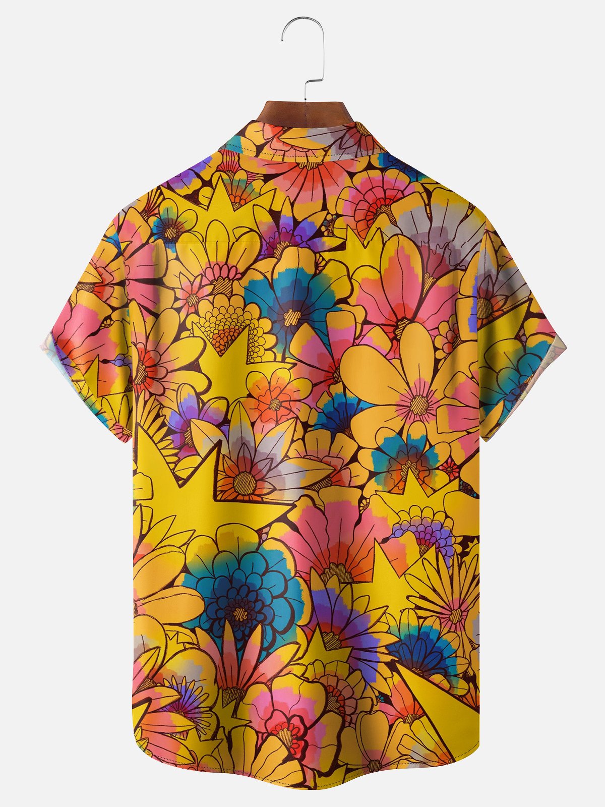 Hardaddy X Artist Stephen Wade Moisture-wicking Floral Chest Pocket Hawaiian Shirt