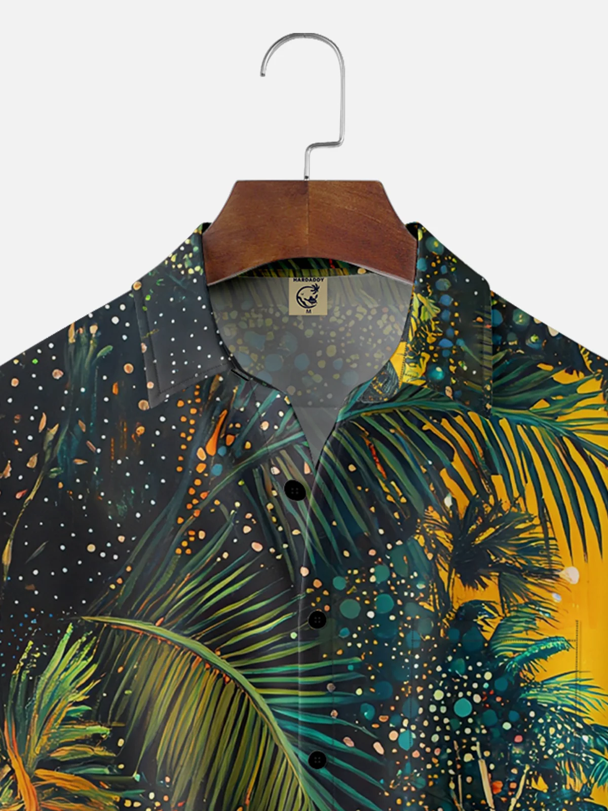 Hardaddy X Artist Kathleen Shimmield Moisture-wicking Tropical Palm Chest Pocket Hawaiian Shirt