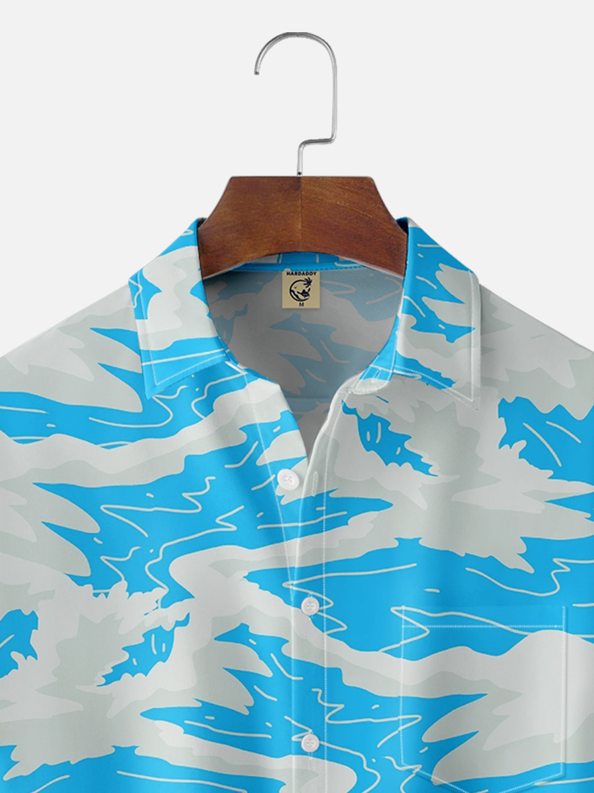 Hardaddy X Artist Stephen Wade Moisture-wicking Wave Chest Pocket Hawaiian Shirt