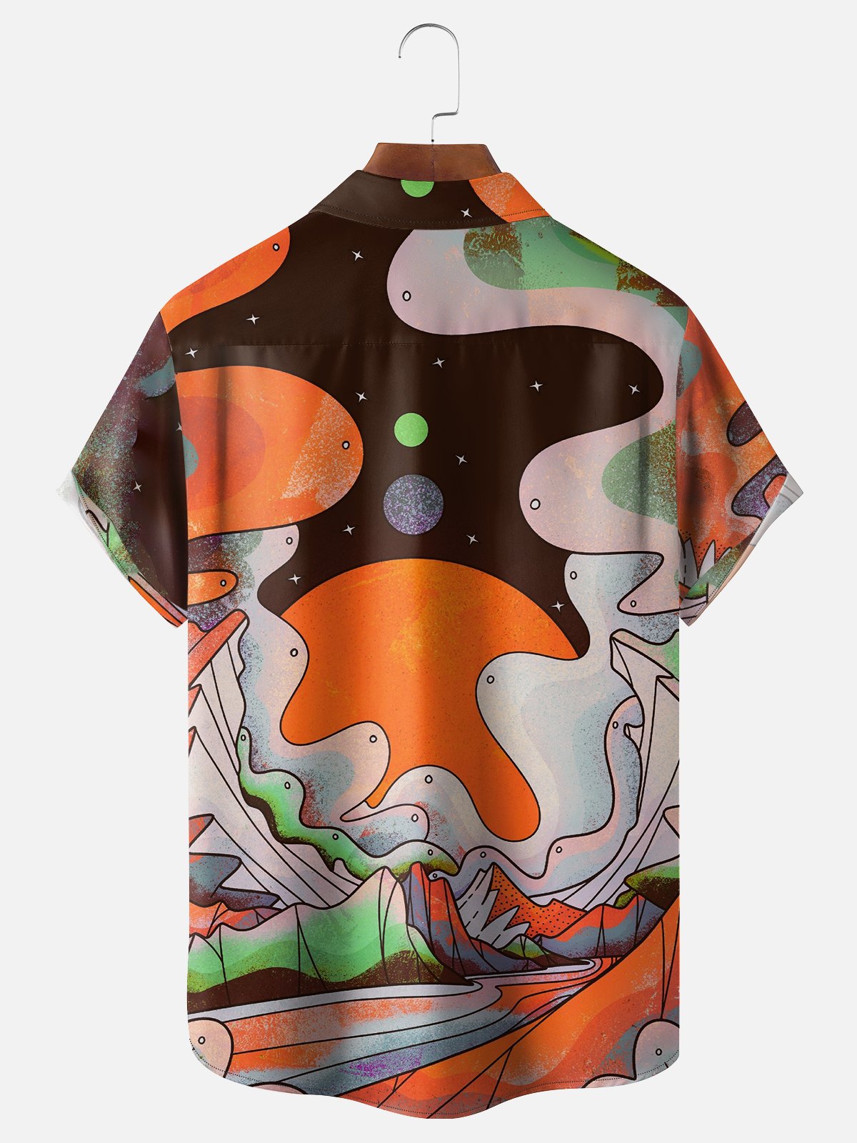 Hardaddy X Artist Stephen Wade Moisture-wicking Landscape Chest Pocket Hawaiian Shirt