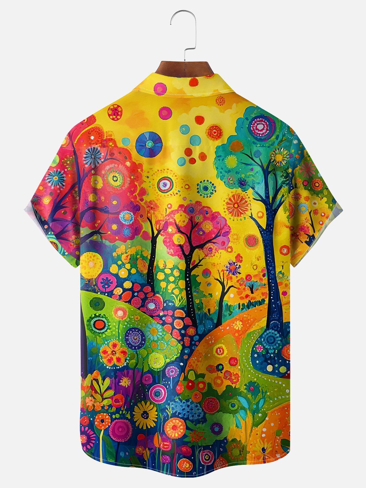Hardaddy X Kathleen Shimmield Moisture-wicking Landscape Forest Chest Pocket Hawaiian Shirt
