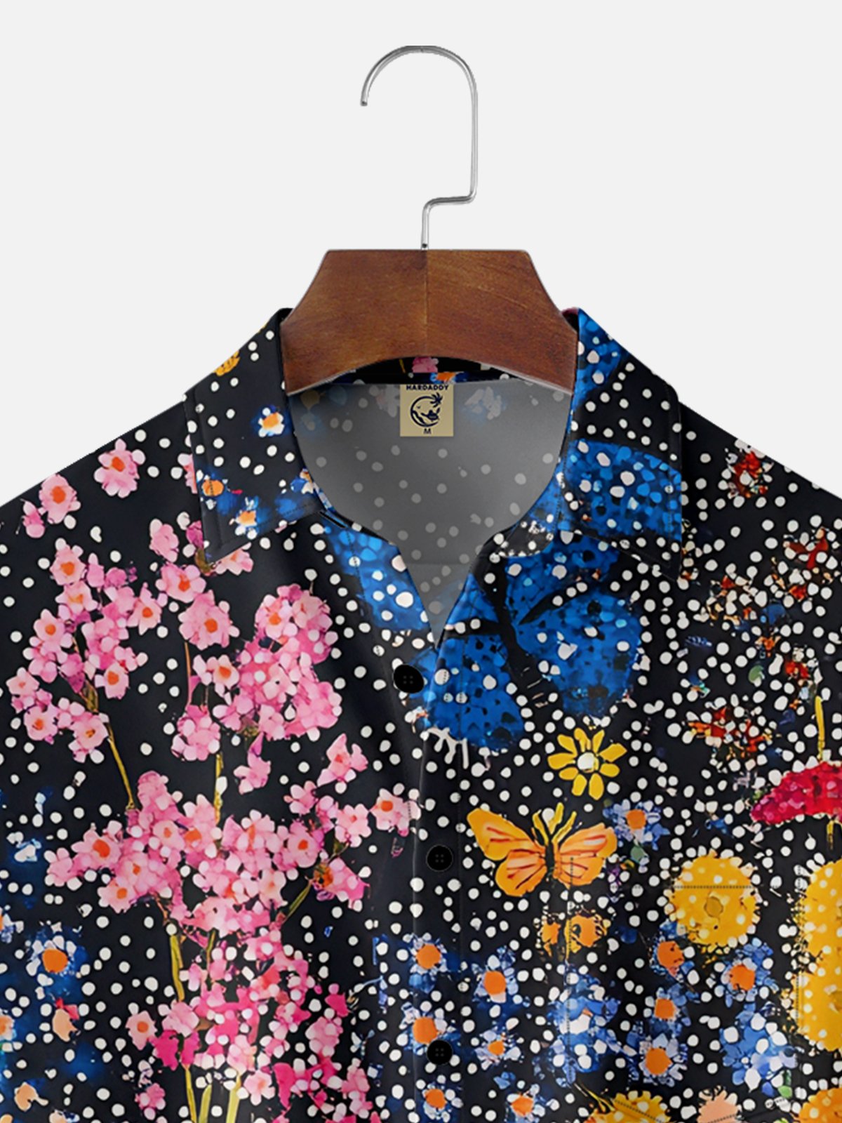 Hardaddy X Artist Kathleen Shimmield Moisture-wicking Landscape Floral Daisy Chest Pocket Hawaiian Shirt