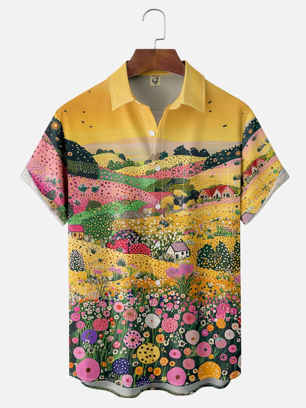 Hardaddy X Artist Kathleen Shimmield Moisture-wicking Landscape Forest Chest Pocket Hawaiian Shirt
