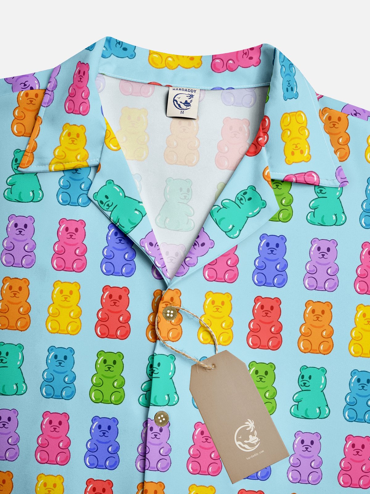 Hardaddy X Artist Coffee Man Moisture-wicking Cartoon Bear Aloha Shirt