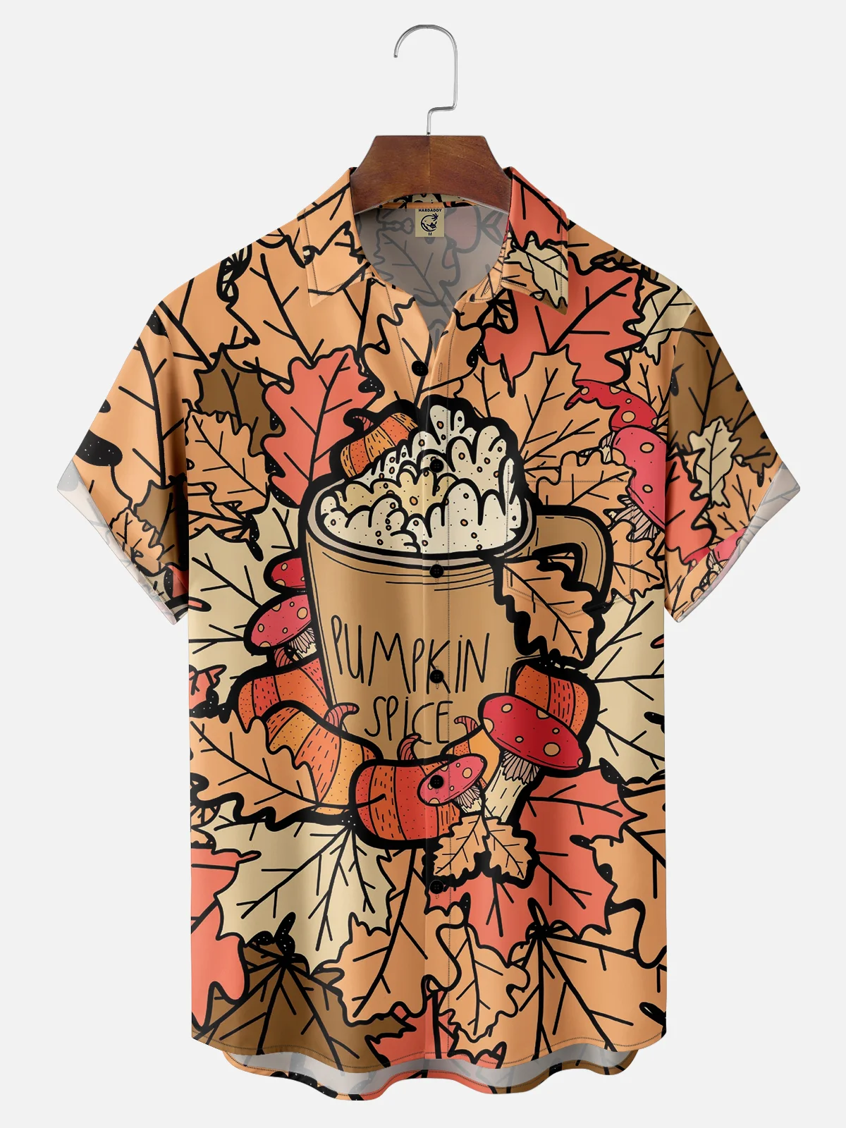 Hardaddy X Artist Stephen Wade Moisture-wicking Maple Leaf Chest Pocket Hawaiian Shirt