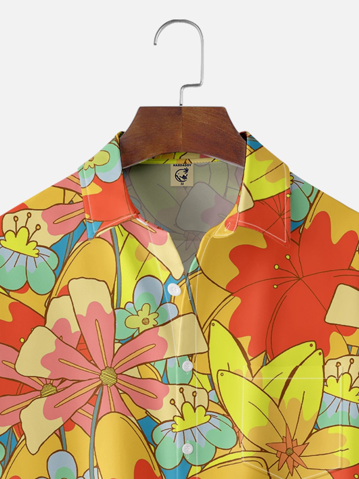 Hardaddy X Artist Stephen Wade Moisture-wicking Floral Chest Pocket Hawaiian Shirt