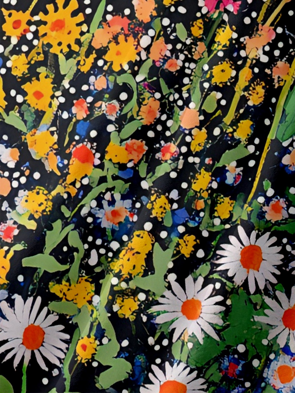 Hardaddy X Artist Kathleen Shimmield Moisture-wicking Landscape Floral Daisy Chest Pocket Hawaiian Shirt