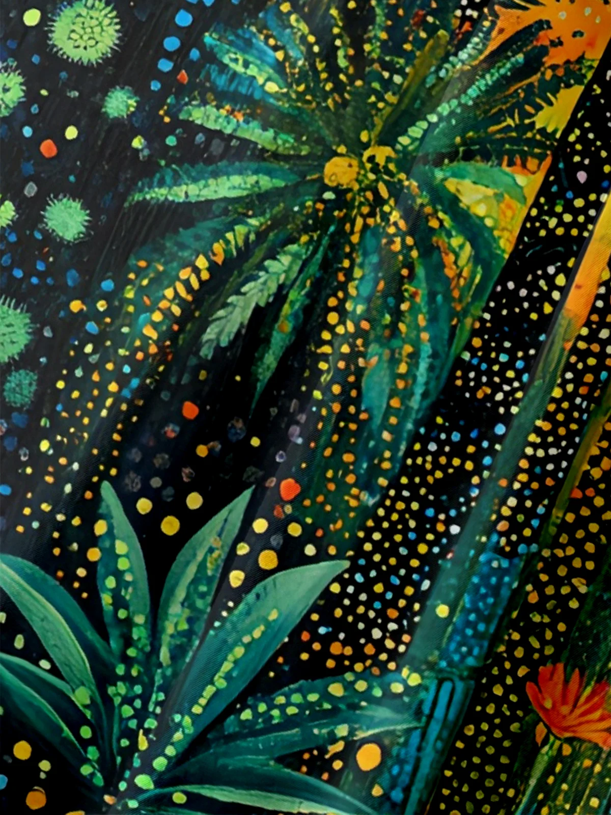Hardaddy X Kathleen Shimmield Moisture Wicking Abstract Plants Floral Chest Pocket Hawaiian Shirt