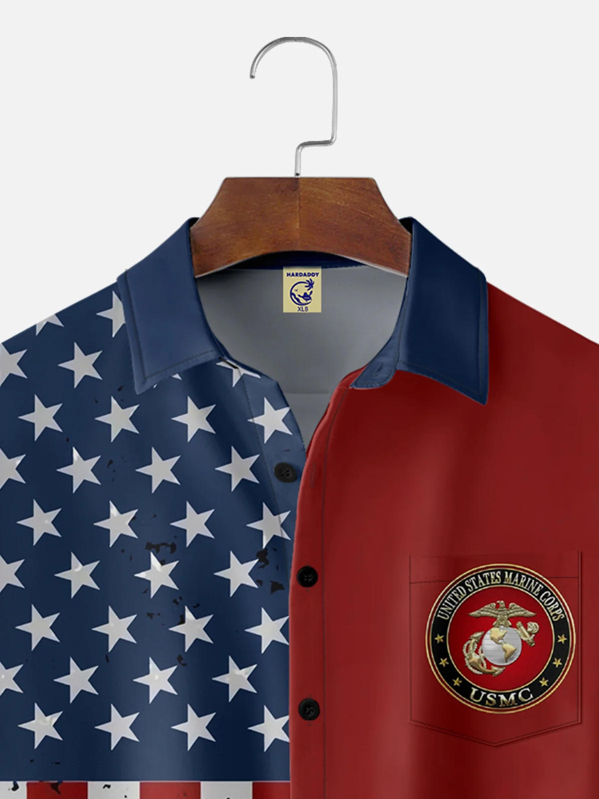 Big Size Moisture-wicking U.S. Marine Corps Chest Pocket Casual Shirt