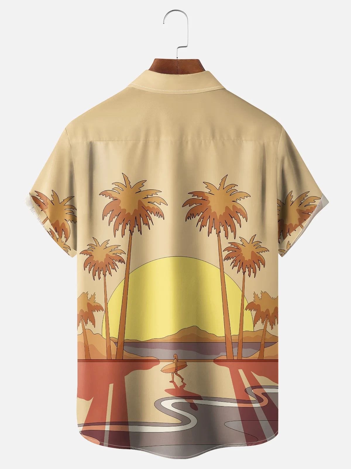Hardaddy X Artist Stephen Wade Moisture-wicking Palm Tree Chest Pocket Hawaiian Shirt