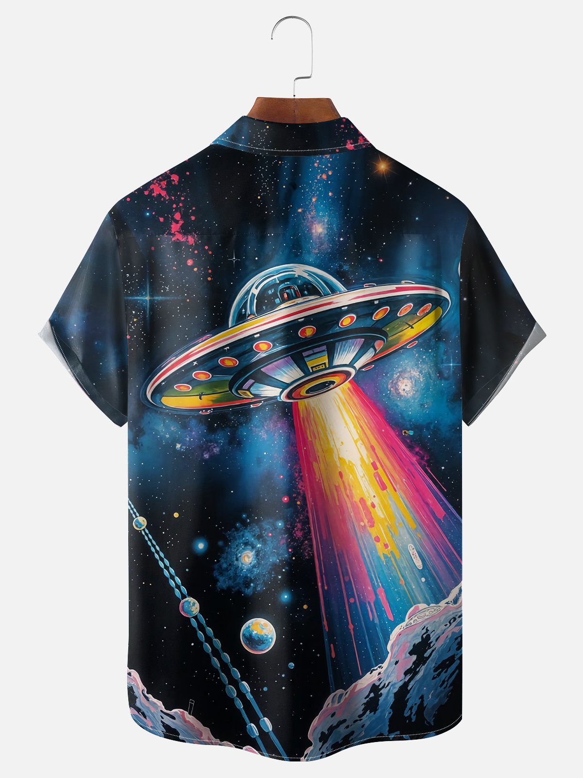 Hardaddy X Coffee Man Moisture Wicking Astronaut Chest Pocket Hawaiian Shirt