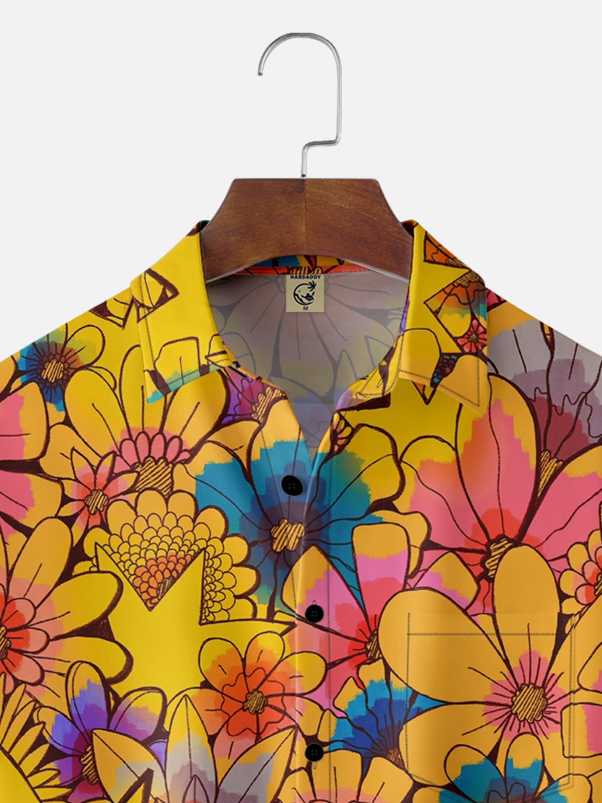 Hardaddy X Artist Stephen Wade Moisture-wicking Floral Chest Pocket Hawaiian Shirt