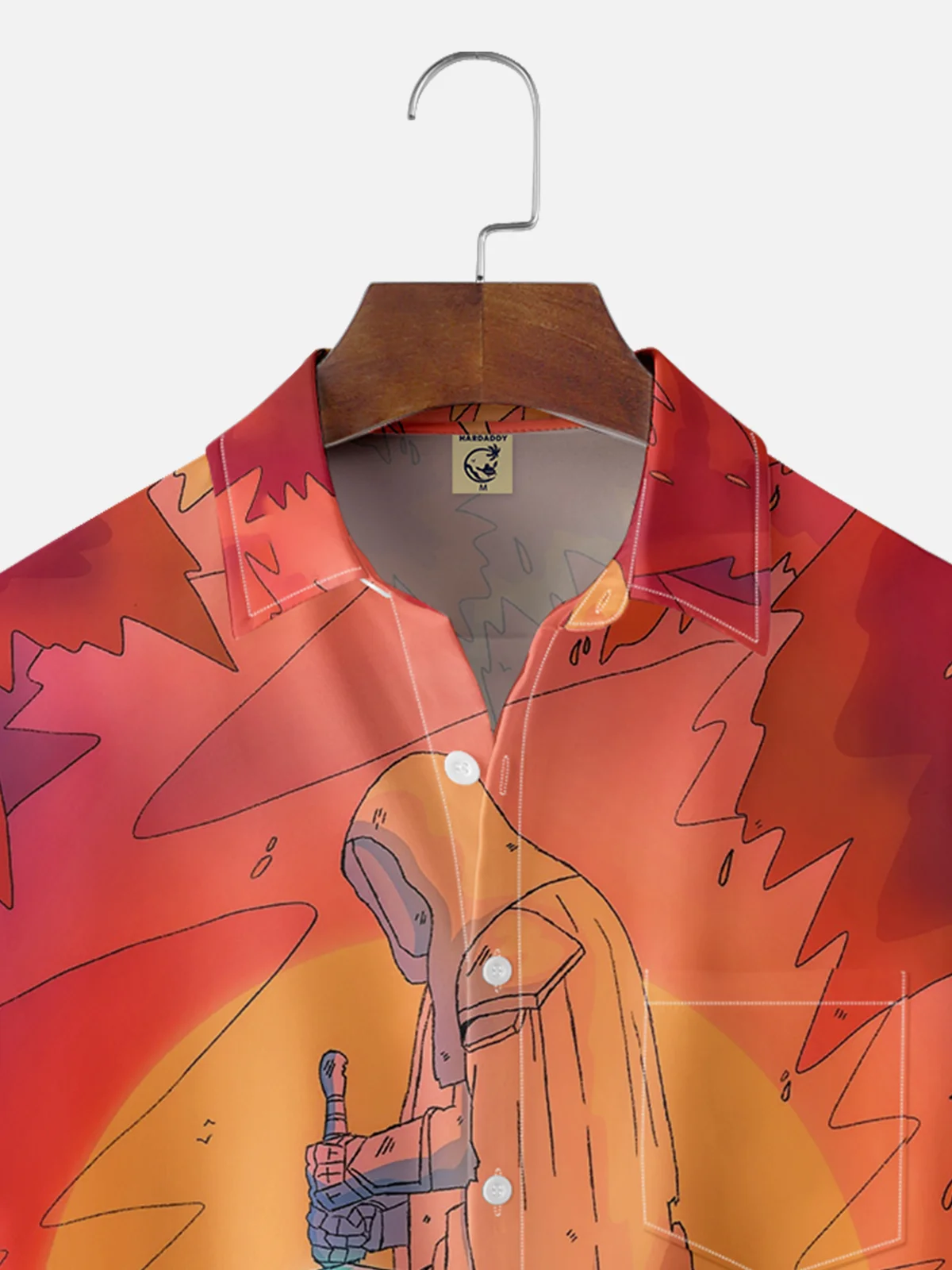 Hardaddy X Artist Stephen Wade Moisture-wicking Religious Sword Guard Chest Pocket Hawaiian Shirt
