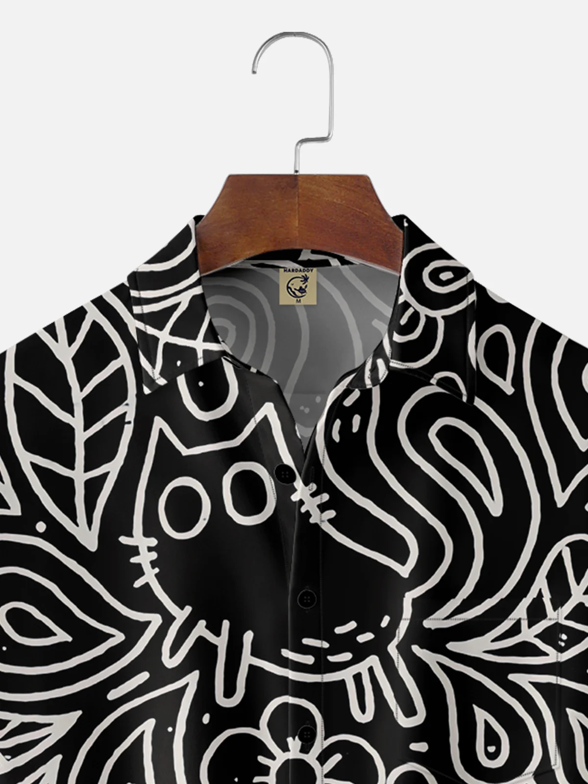 Hardaddy X Artist Walmazan Moisture-wicking Cat Chest Pocket Hawaiian Shirt