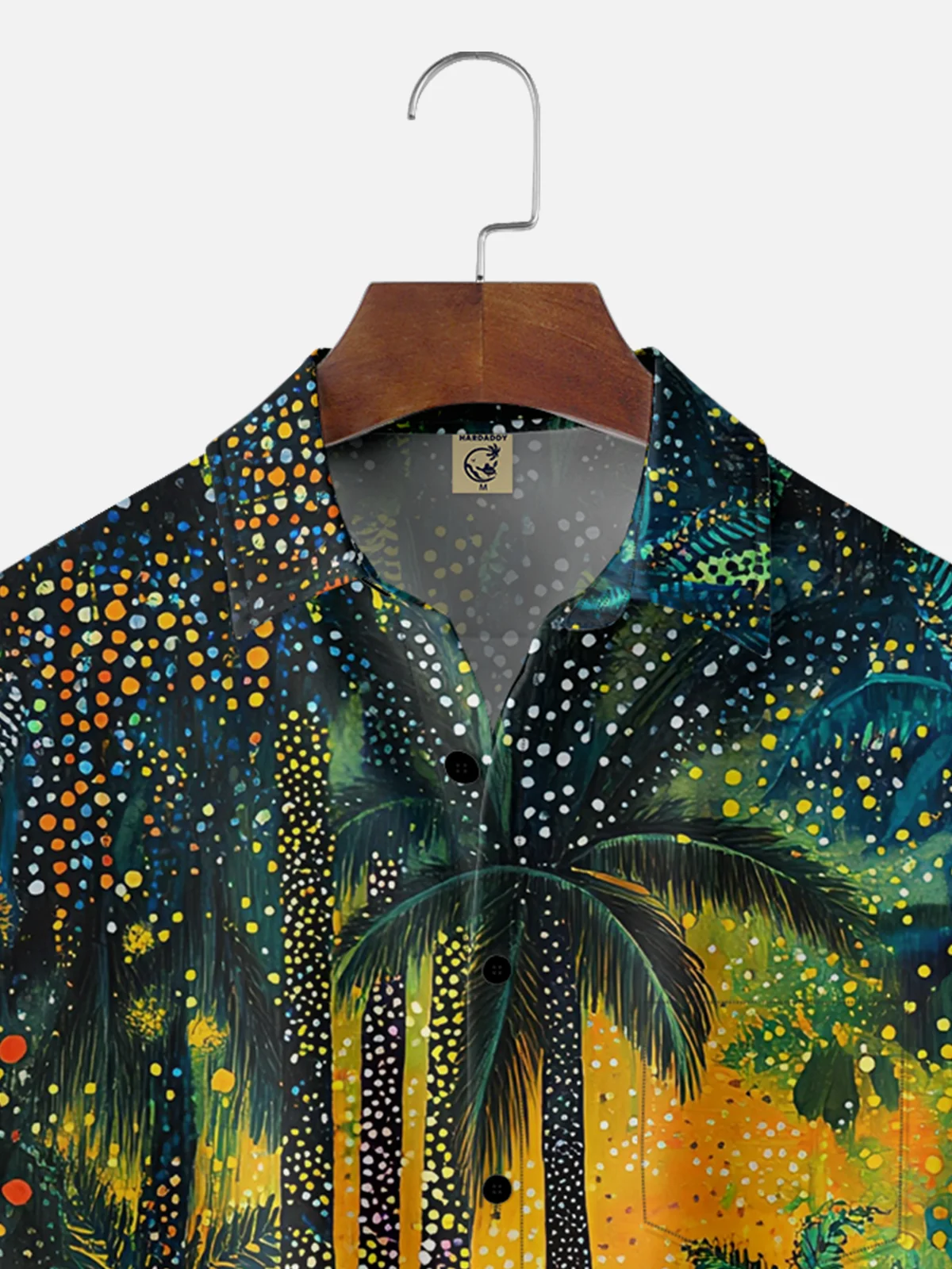 Hardaddy X Kathleen Shimmield Moisture Wicking Abstract Plants Floral Chest Pocket Hawaiian Shirt