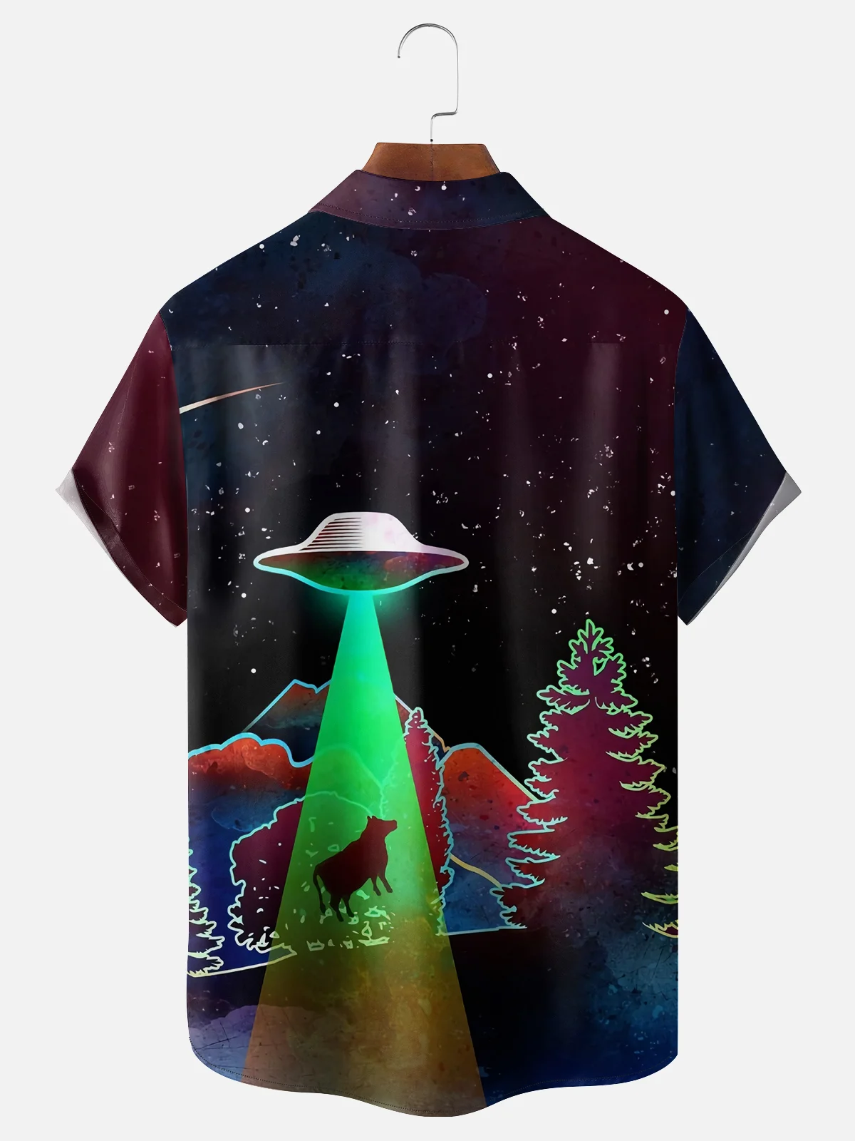 Hardaddy X Artist Coffee Man Moisture-wicking Alien Chest Pocket Hawaiian Shirt
