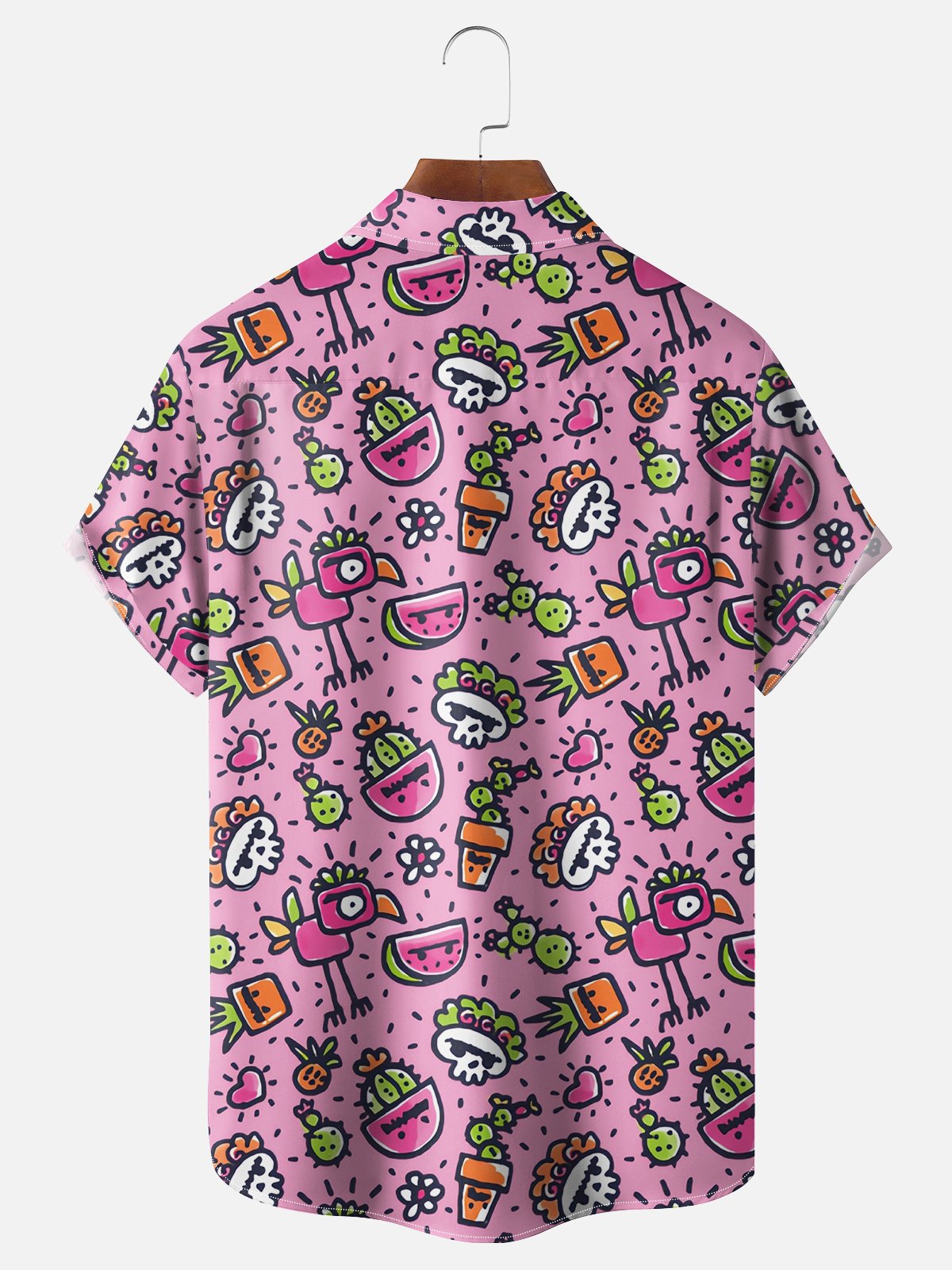 Hardaddy X Artist Walmazan Moisture-wicking Mexican Skull Chest Pocket Hawaiian Shirt