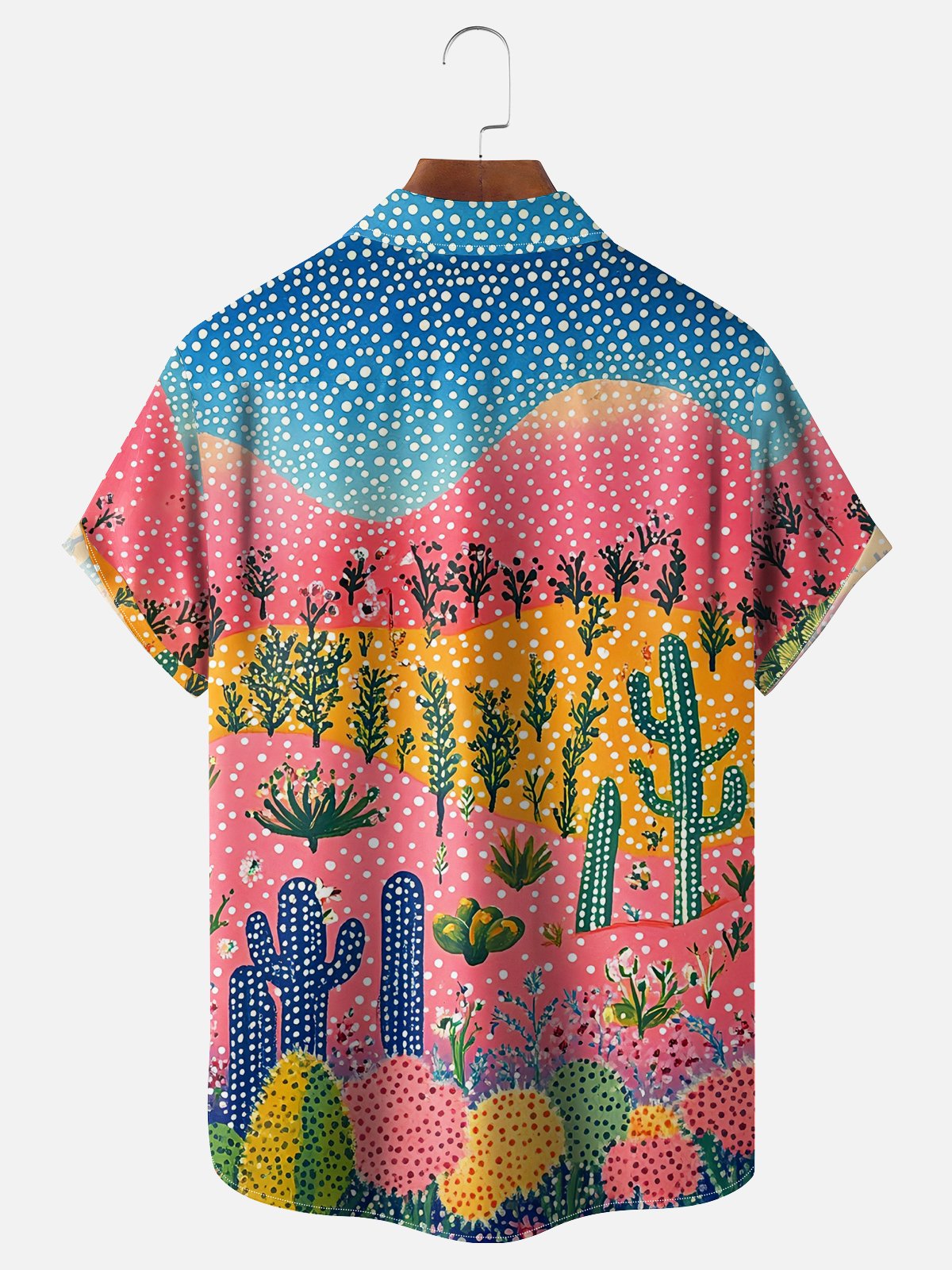Hardaddy X Artist Kathleen Shimmield Moisture-wicking Landscape Cactus Chest Pocket Hawaiian Shirt