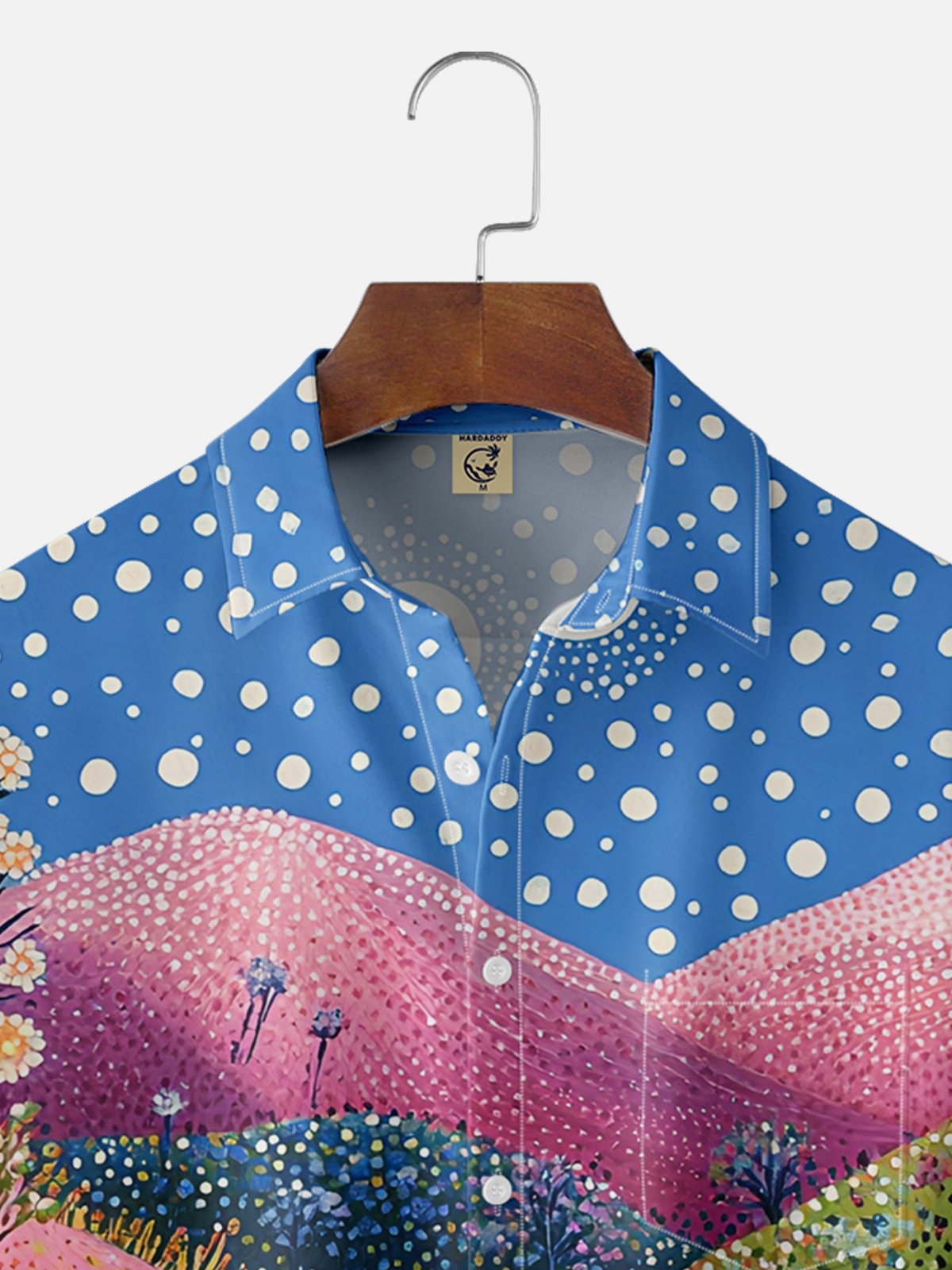 Hardaddy X Kathleen Shimmield Moisture Wicking Abstract Botanical Floral Chest Pocket Hawaiian Shirt