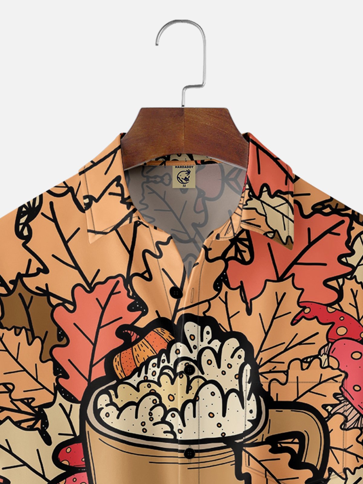 Hardaddy X Artist Stephen Wade Moisture-wicking Maple Leaf Chest Pocket Hawaiian Shirt
