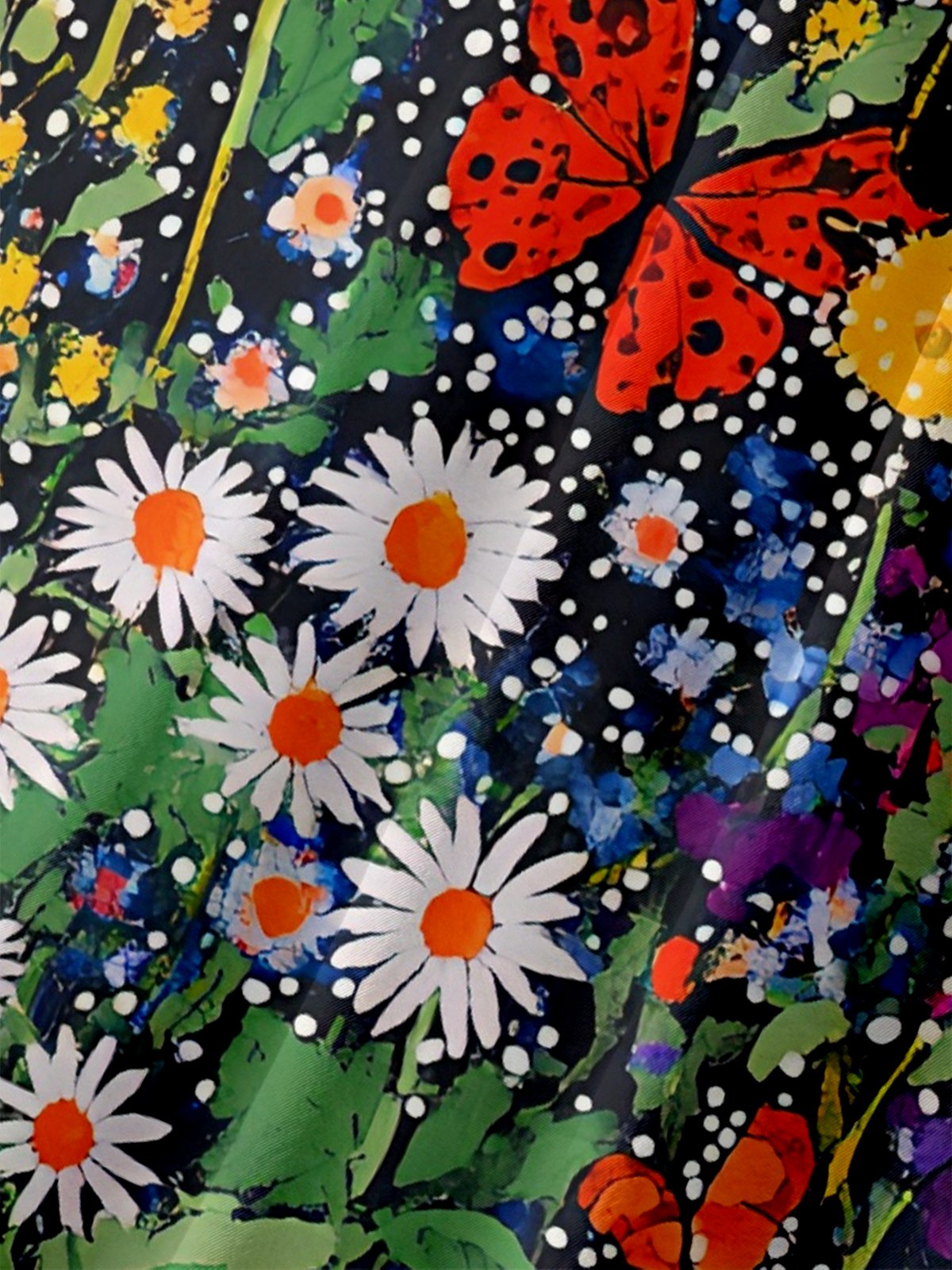 Hardaddy X Artist Kathleen Shimmield Moisture-wicking Floral Butterfly Chest Pocket Hawaiian Shirt