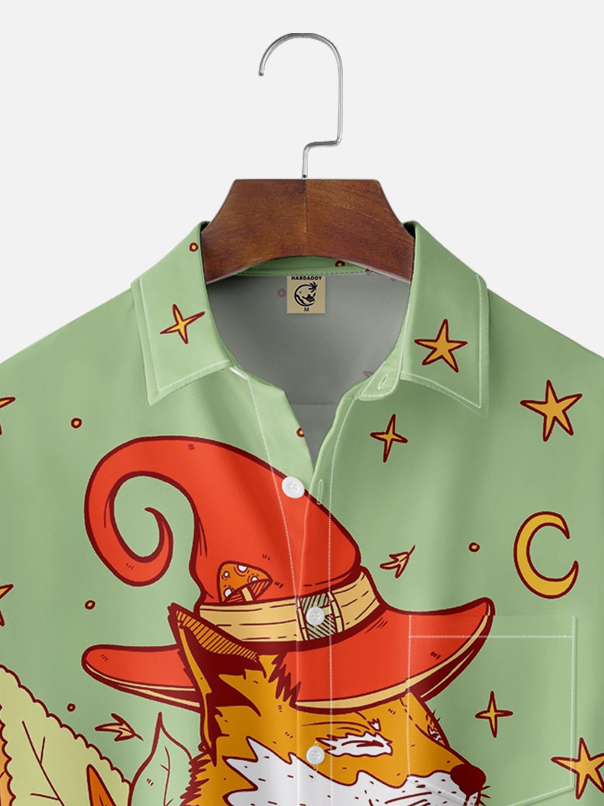 Hardaddy X Artist Stephen Wade Moisture-wicking Magic Fox Chest Pocket Hawaiian Shirt
