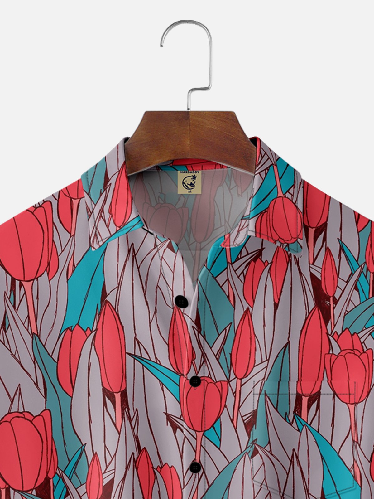 Hardaddy X Artist Stephen Wade Moisture-wicking Floral Chest Pocket Hawaiian Shirt
