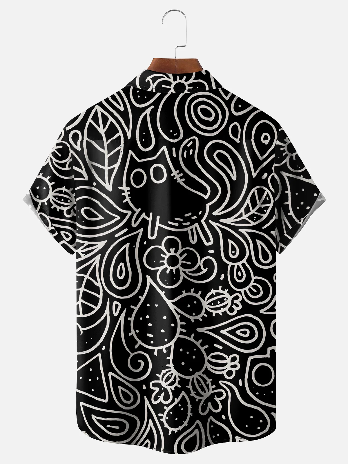 Hardaddy X Artist Walmazan Moisture-wicking Cat Chest Pocket Hawaiian Shirt