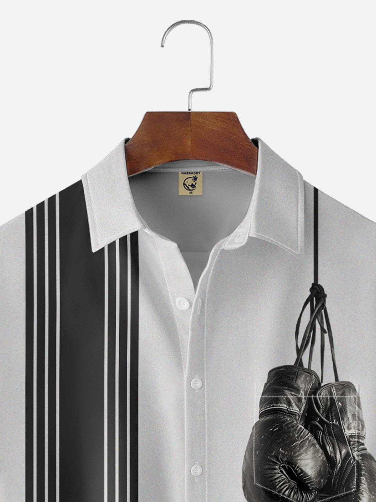 Moisture-wicking Boxing Glove Art Chest Pocket Bowling Shirt