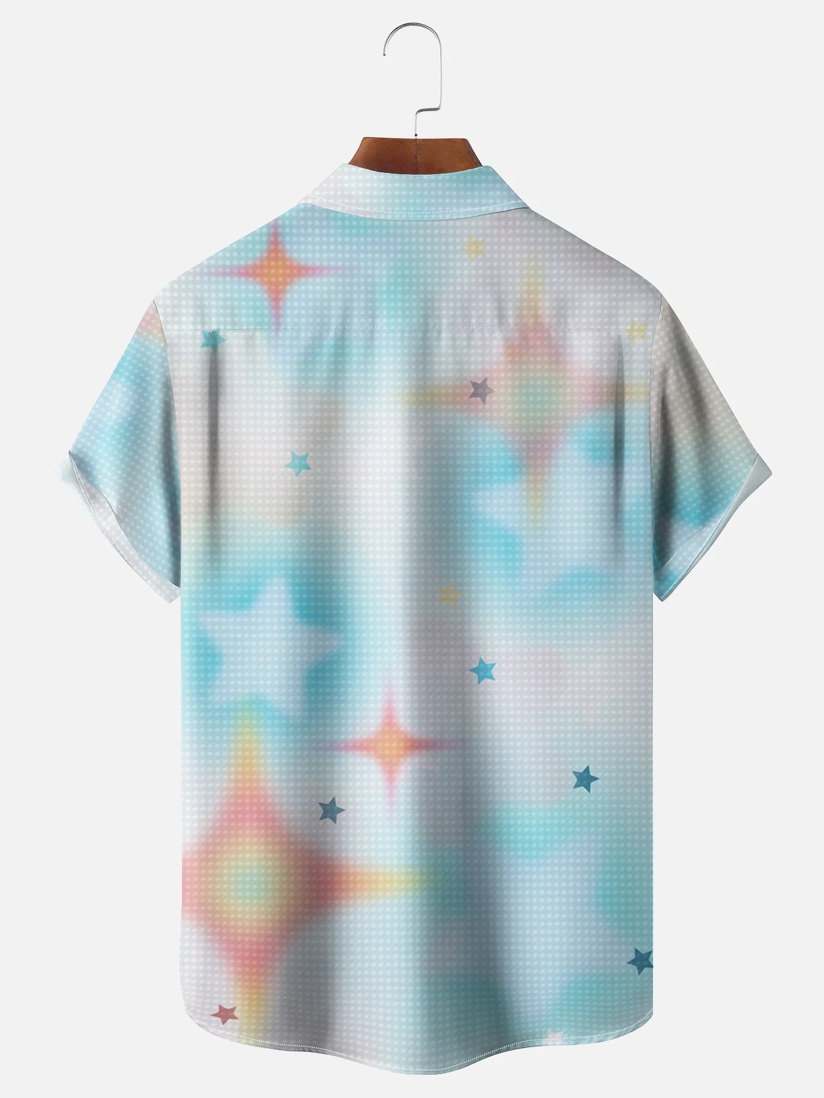 Moisture-wicking Young Fun Fantasy Star Art Chest Pocket Casual Shirt
