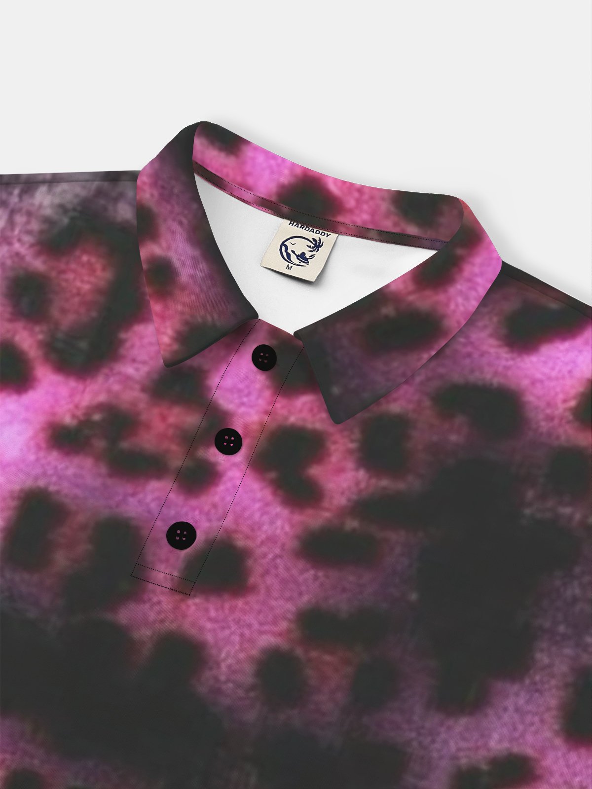 Moisture Wicking Abstract Gradient Leopard Short Sleeve Golf Polo