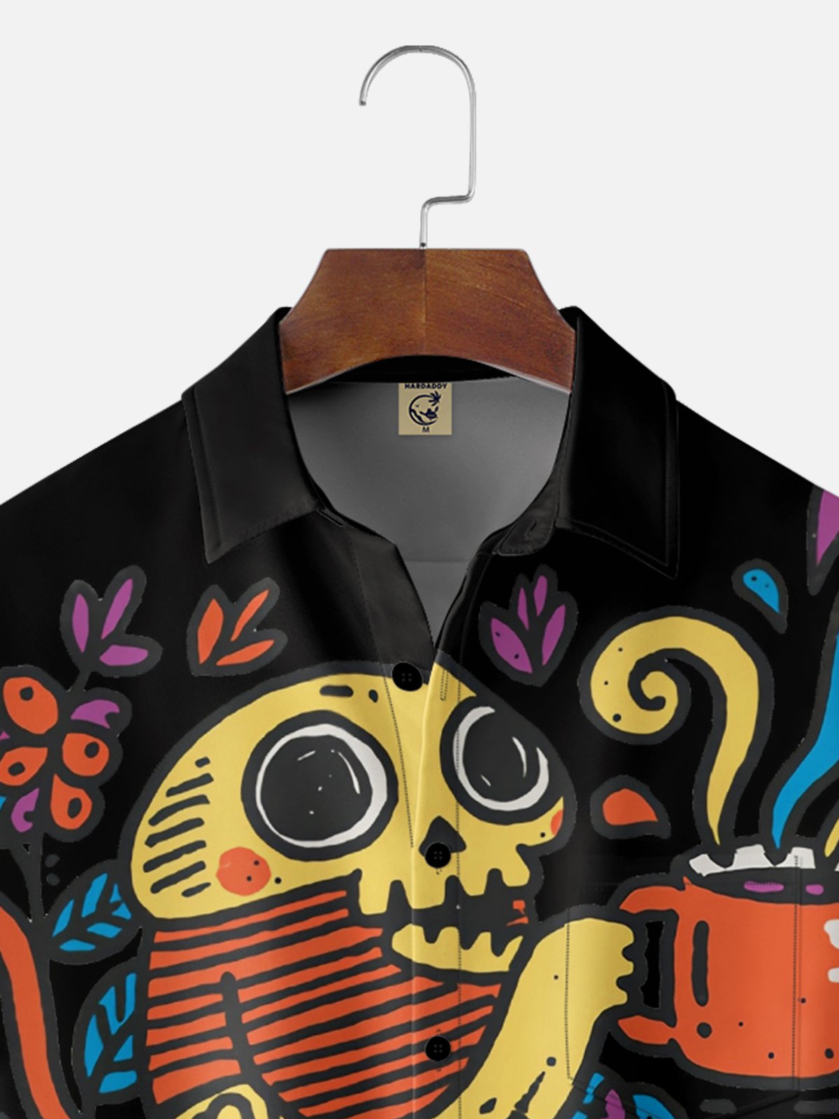 Hardaddy X Artist Walmazan Moisture-wicking Mexican Skull Chest Pocket Hawaiian Shirt