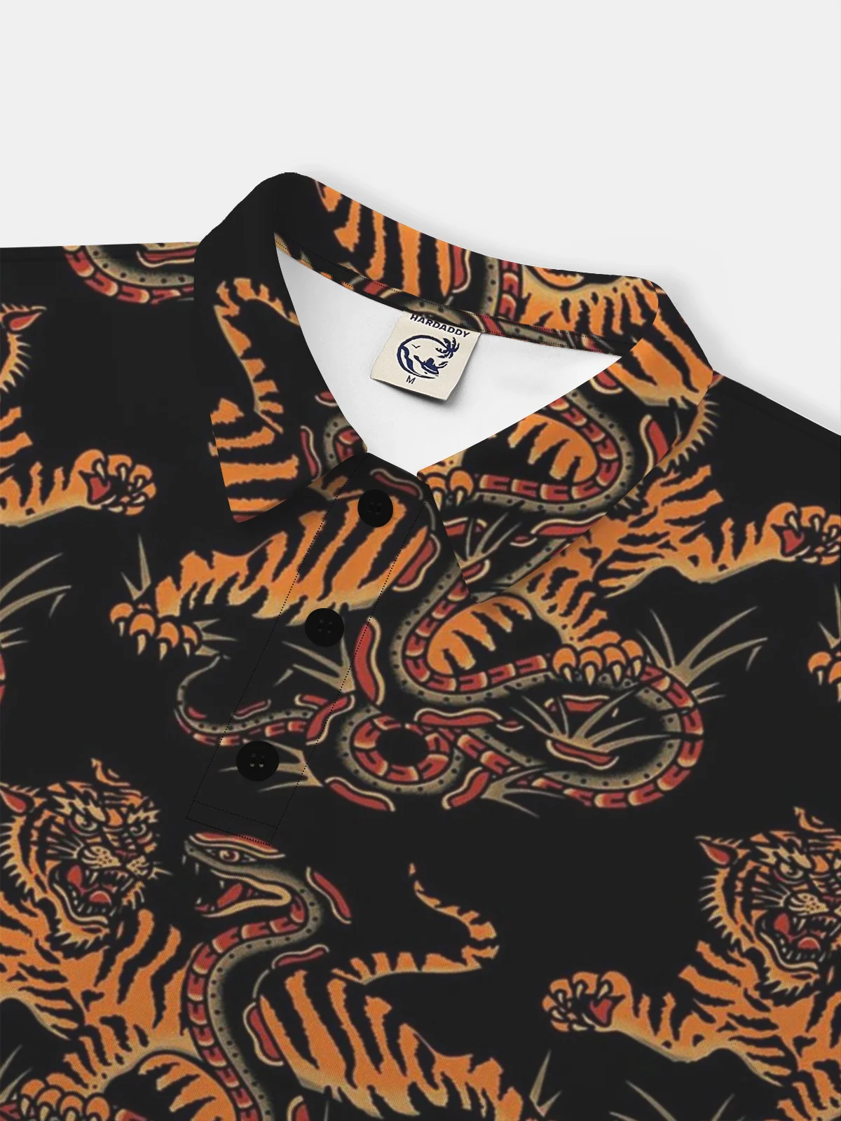 Moisture Wicking Tiger Snake Short Sleeve Golf Polo