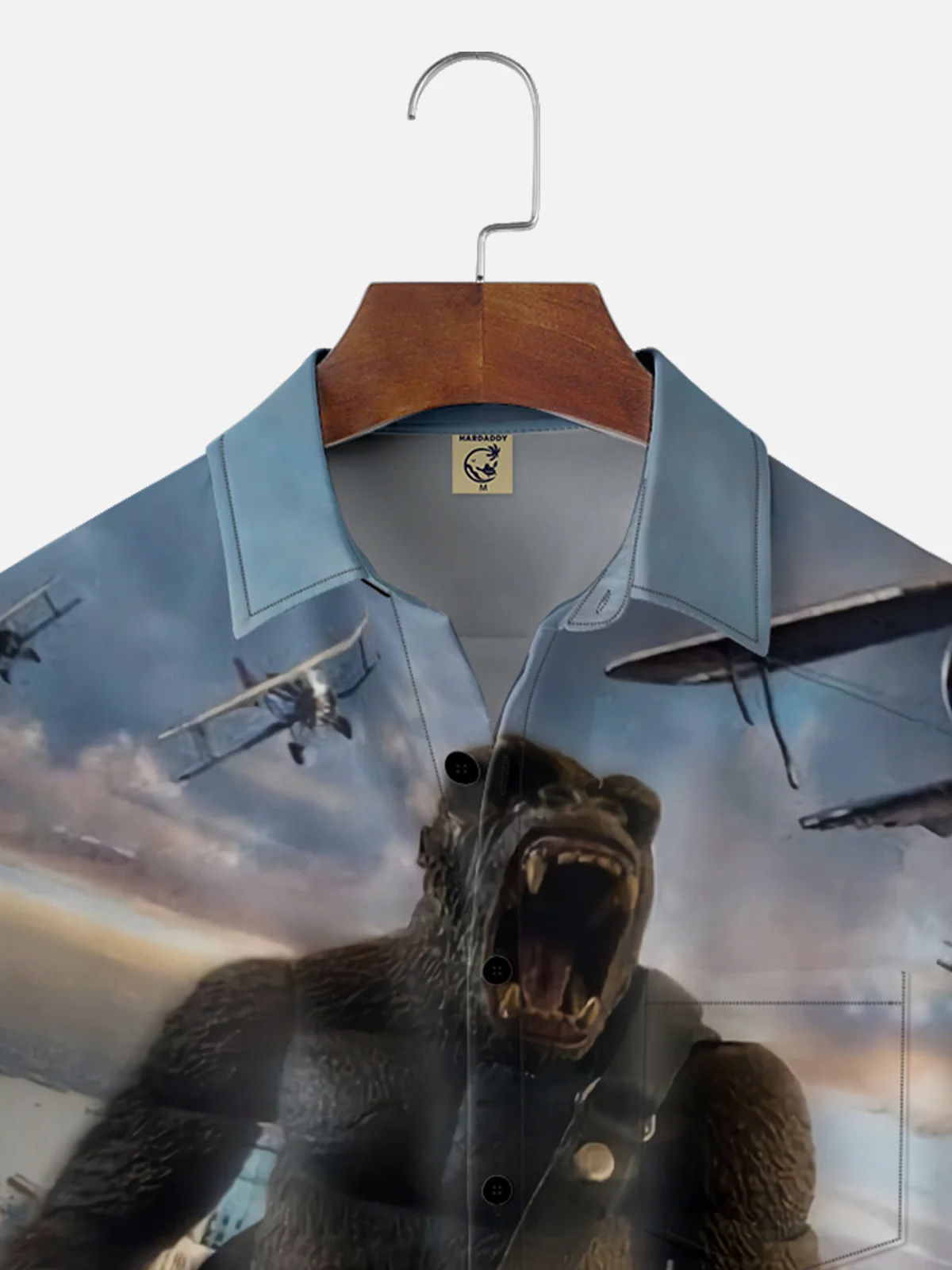 Moisture Wicking Rock Chimp Chest Pocket Hawaiian Shirt
