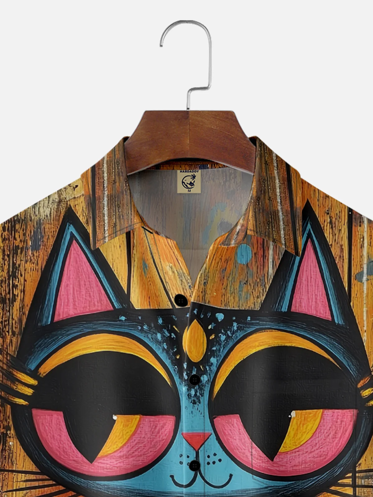 Moisture-wicking Art Abstract Cat Chest Pocket Casual Shirt