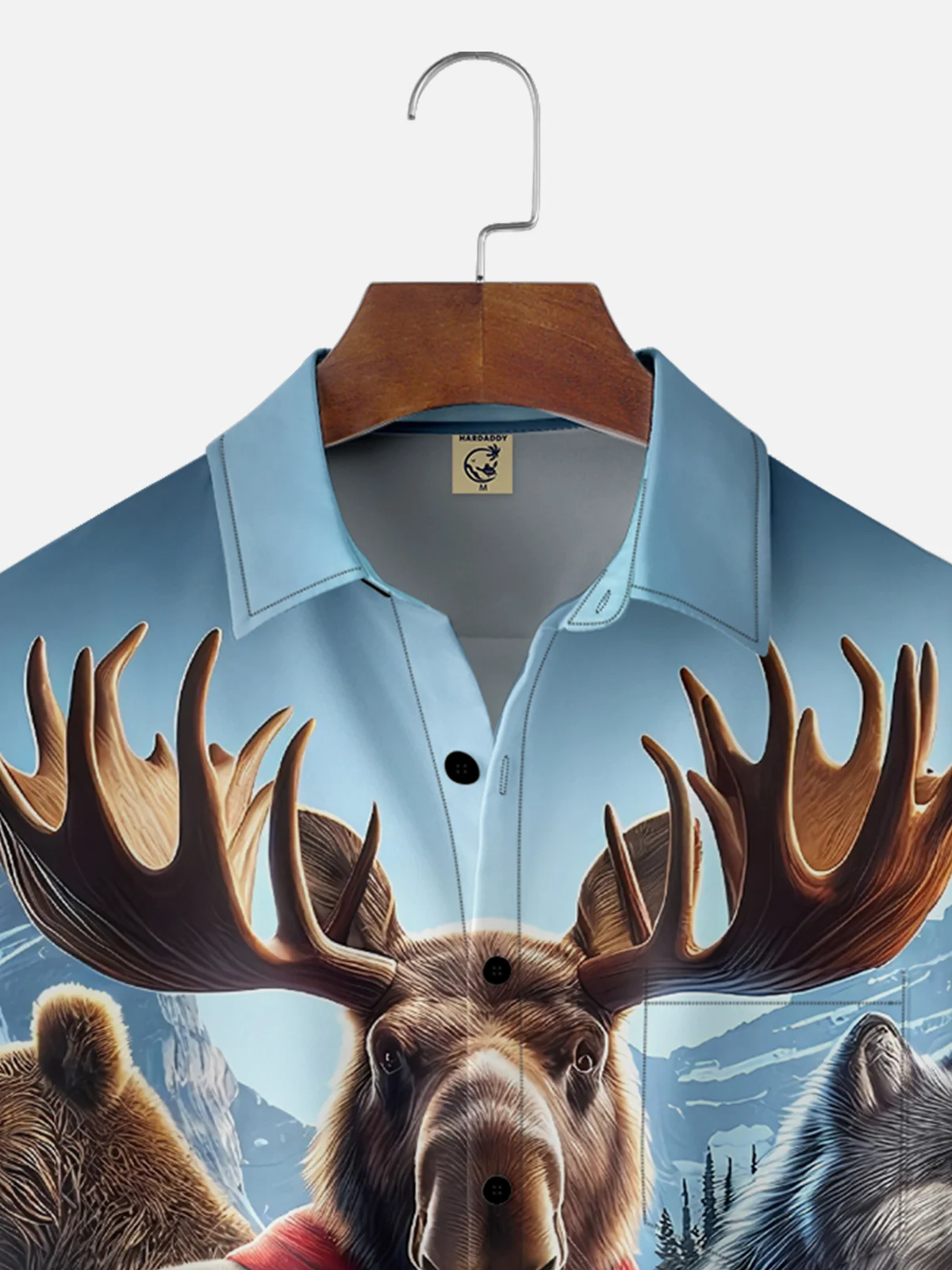 Moisture-wicking Canada Day Reindeer Maple Leaf Chest Pocket Casual Shirt