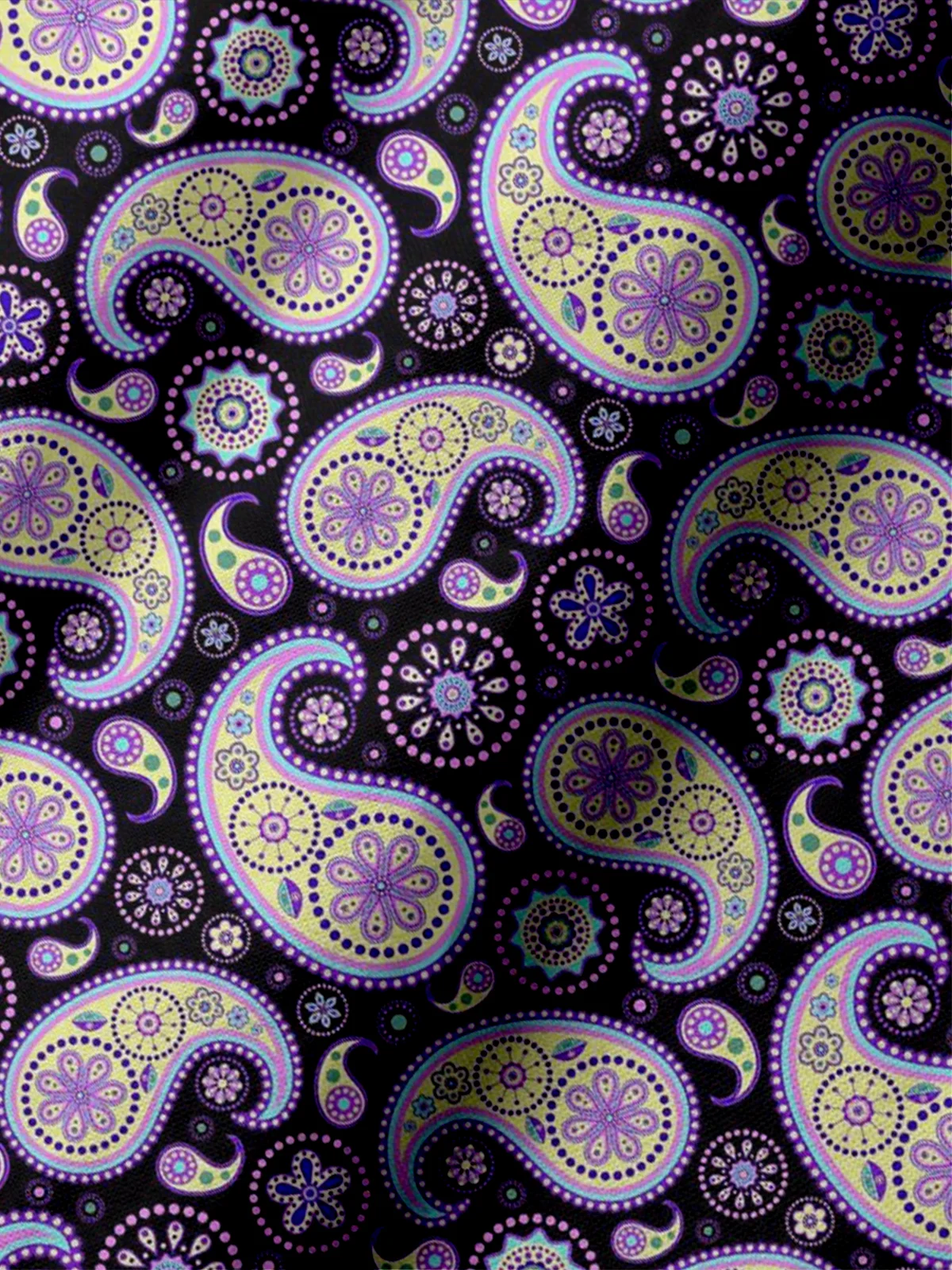 Moisture Wicking Paisley Short Sleeve Golf Polo