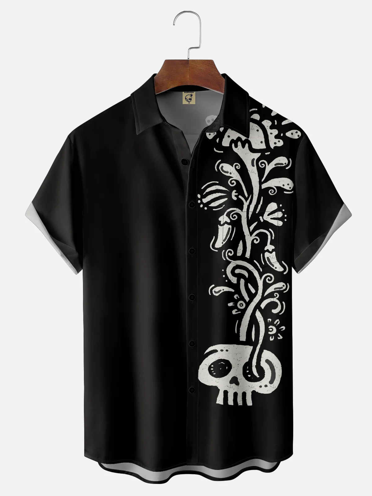 Hardaddy X Artist Walmazan Moisture-wicking Mexican Skull Chest Pocket Hawaiian Shirt