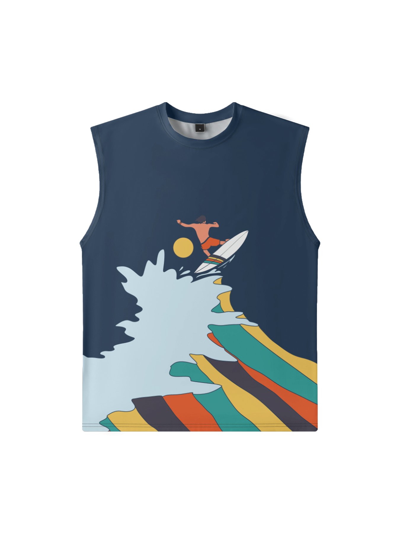 Hardaddy X Artist Stephen Wade Mens Crewneck Tank Tops Surfing Beach Sleeveless Shirt