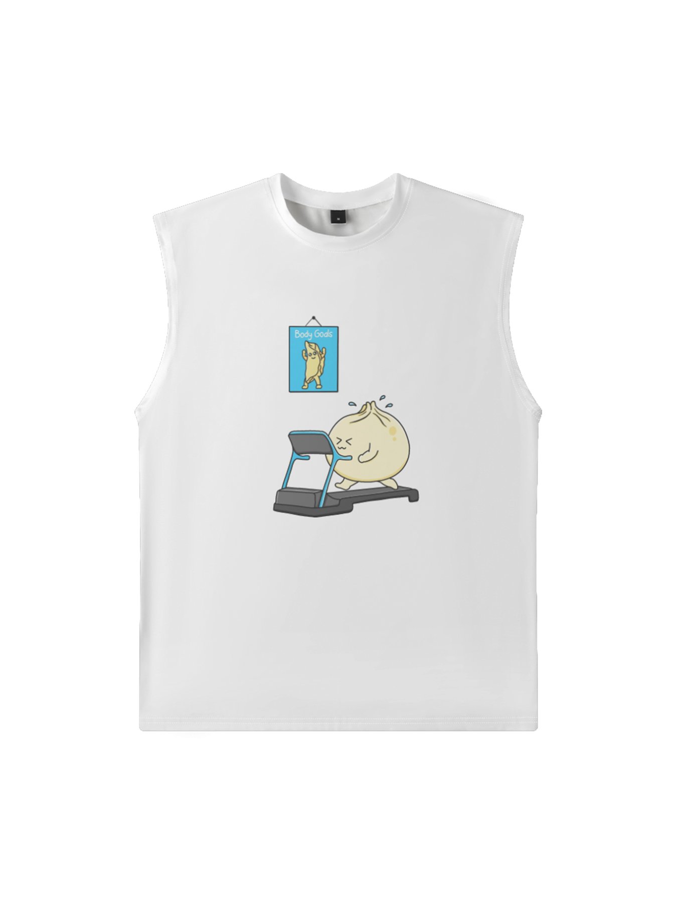 Hardaddy X Artist Kimprut Imut Mens Crewneck Tank Tops Xiao Long Bao Beach Sleeveless Shirt
