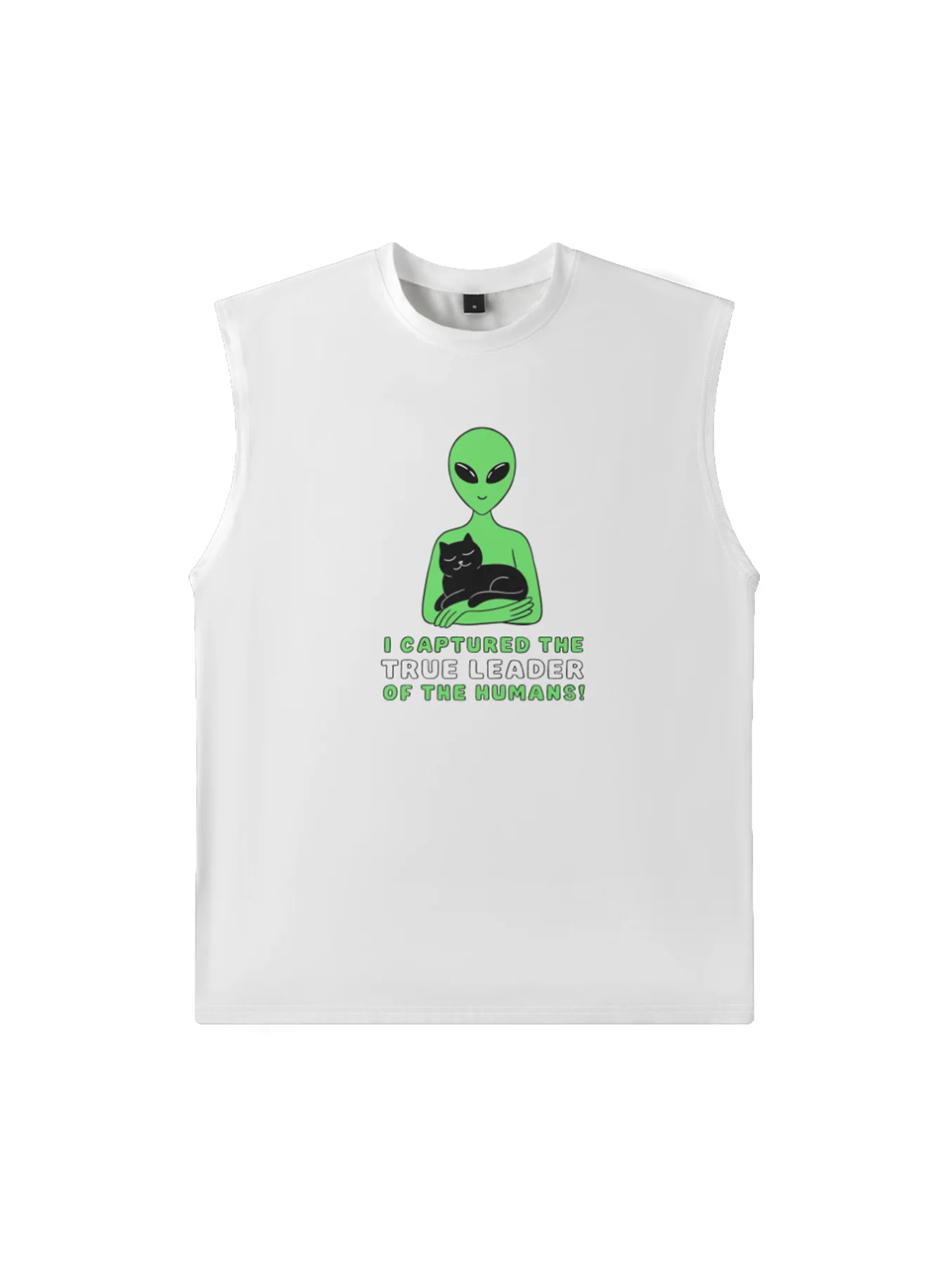 Hardaddy X Artist Coffee Man Mens Crewneck Tank Tops Alien Cat Beach Sleeveless Shirt