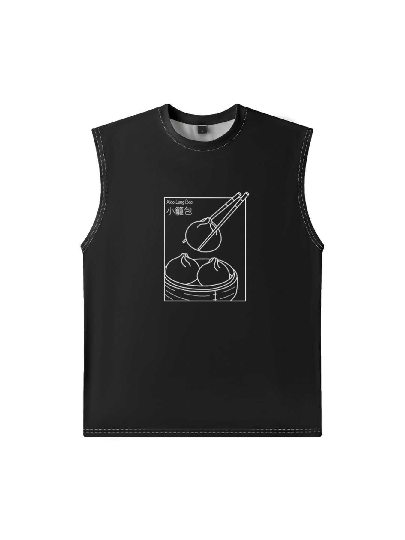 Hardaddy X Artist Kimprut Imut Mens Crewneck Tank Tops Xiao Long Bao Bun Beach Sleeveless Shirt