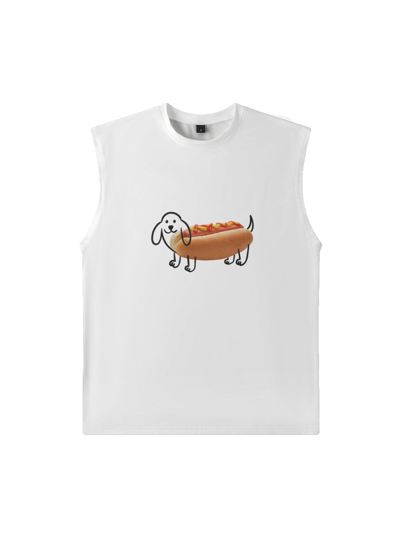 Hardaddy X Artist Coffee Man Mens Crewneck Tank Tops Hot Dog Beach Sleeveless Shirt