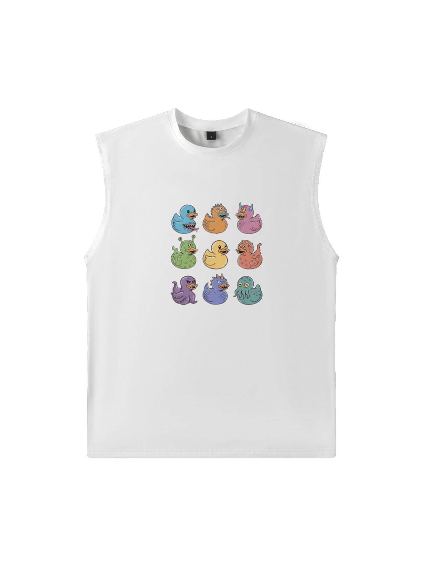 Hardaddy X Artist Coffee Man Mens Crewneck Tank Tops Yellow Duck Beach Sleeveless Shirt